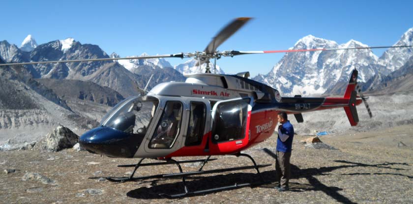 Guide for a helicopter trip to Everest base camp