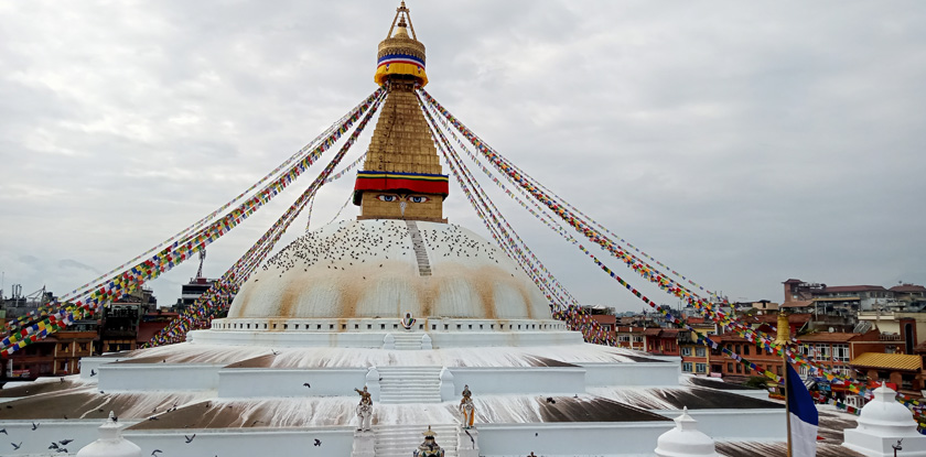 Biggest Buddhist Stupa famous by the name Boudhanath